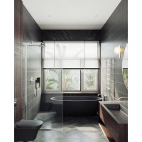 Душевая стенка MaybahGlass 195x89 MGD-689-5у (прозрачное стекло/хром матовый)
