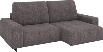 П-образный диван Rivalli Уолтер УП 1000 + 1000 + оттоманка + угловая секция + 1000 (Doris Royal Grey/черный муар)