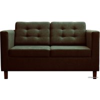 Диван Brioli Дилли клетка Д двухместный (рогожка, J5 коричневый/темные н.)