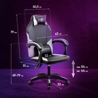 Игровое (геймерское) кресло Оклик Spirit (черный/серый)