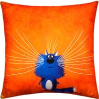 Декоративная подушка Matex Kotoklism. Усатый 52-296 (оранжевый/белый/синий)