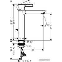 Смеситель Hansgrohe Metris S [31021000]