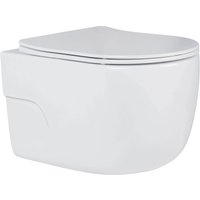 Унитаз подвесной Roxen Porto в комплекте с инсталляцией StounFix Dual Fresh 6 в 1 968478 (кнопка: брашированное золото)