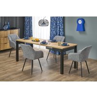 Кухонный стол Halmar Qubik 80-200/80/76 (дуб артизан/черный) в Гродно