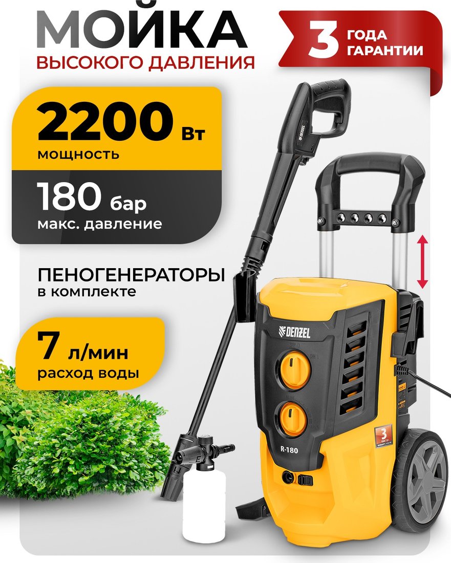 

Мойка высокого давления Denzel R-180