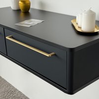 Туалетный столик без зеркала Shtabe Royal 5210 эко (черный/р.золото)