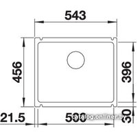 Кухонная мойка Blanco Subline 500-U (керамическая, черный)