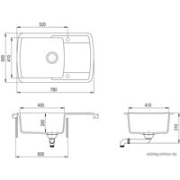 Кухонная мойка Aquasanita Lira SQL101AW (beige 110)