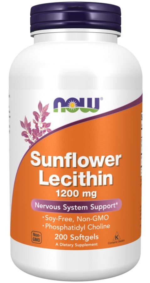 

БАД Now Foods Sunflower Lecithin 1200 мг (200 капсул)
