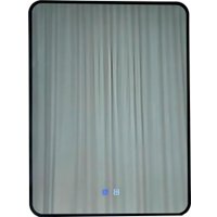 Зеркало с подсветкой  eMZe Smartphone 50х70 LED.UV.SMART.50.70.CHE.AF.4K (черный с УФ-окантовкой, подсветкой и антизапотеванием)