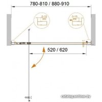 Душевая дверь Cezares Eco-O-BA-1-90-C-Cr