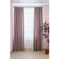 Комплект штор Decoretto Хлопок СХ-K16 2x2.6 м (серый, 2 шт)