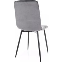 Стул Signal Daren Velvet Bluvel 14 (серый/черный)