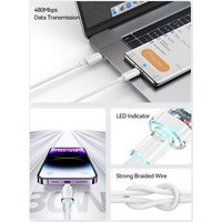 Кабель Usams US-SJ659 USB Type-С - Lightning (1.2 м, черный)