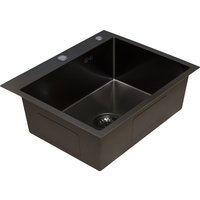 Кухонная мойка Blantek FS-5848HN Honeycomb Nano black ECO (+501F40-B)