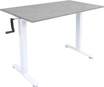Стол с регулировкой высоты ErgoSmart Manual Desk Light 1200x650x18 мм (бетон Чикаго/белый)