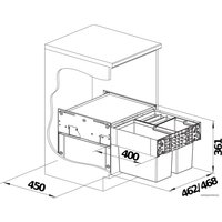 Система сортировки мусора Blanco Select II 60/2