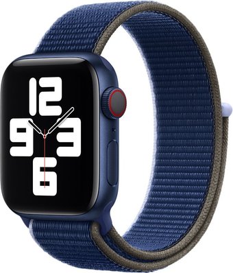 Ремешок Apple из плетеного нейлона 40 мм (черно-синий) MJFV3