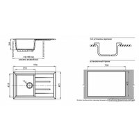 Кухонная мойка GranFest Quadro GF-Q780L (графит)