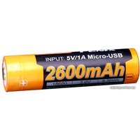 Батарейка Fenix 18650 Li-Ion 2600mAh Micro USB в Бобруйске