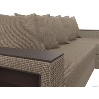 Угловой диван Лига диванов Дубай лайт правый 114188 (рогожка корфу 03)