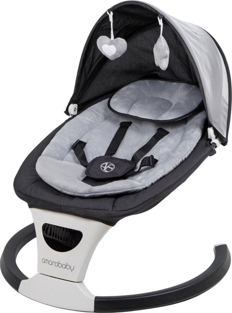 Шезлонг Amarobaby Teddy Swing AB24-22TED/09 (черный)