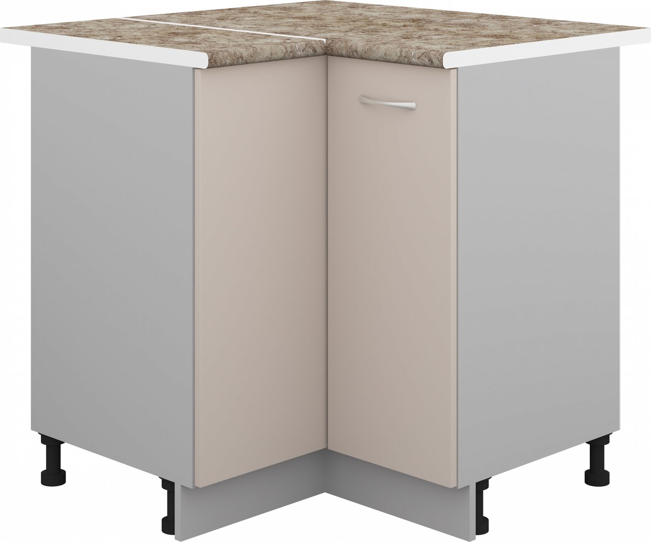 

Шкаф напольный Кортекс-мебель Корнелия Лира НШУ угловой (капучино/мадрид)