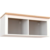 Полка Mio Tesoro Сага навесная 2 секции (белый/ясень)