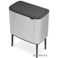 Система сортировки мусора Brabantia Bo Touch Bin 11+23 л (стальной матовый с защитой)