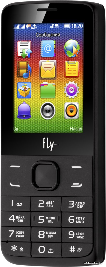Кнопочный телефон Fly FF242 Black