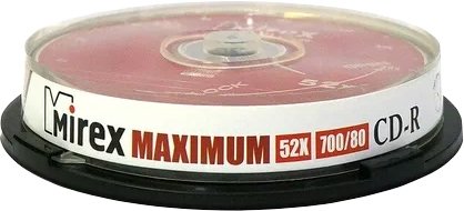 

CD-R диск Mirex 700Mb 52x UL120052A8L (10 шт.)