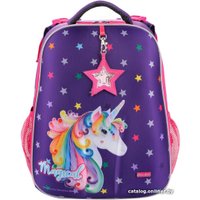 Школьный рюкзак Mike&Mar Единорог (фиолетовый/малиновый кант)
