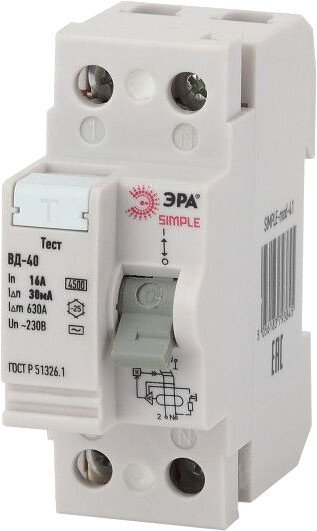 

Устройство защитного отключения ЭРА Simple-mod-41 Б0039261