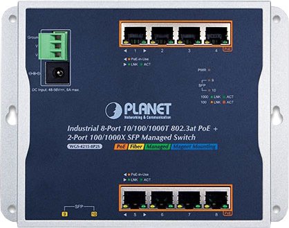 

Управляемый коммутатор 2-го уровня PLANET WGS-4215-8P2S