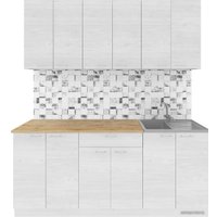 Готовая кухня Агута Альфа 1.8/60 (скандинавское дерево/скандинавское дерево/дуб бунратти)