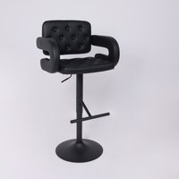 Стул с подлокотниками AksHome Elton (экокожа, черный/черный) в Бресте