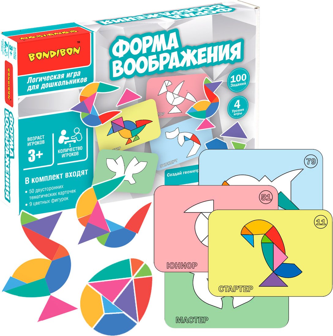 

Развивающая игра Bondibon БондиЛогика Форма воображения ВВ4886