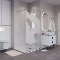 Душевая стенка Niagara NG-660-90 90x195 (хром/прозрачное стекло) в Пинске