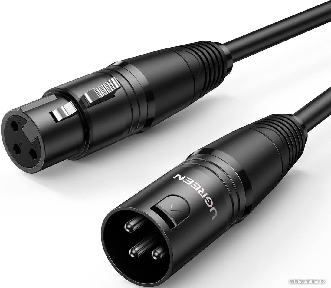 Кабель Ugreen AV130 20711 XLR - XLR (3 м, черный)