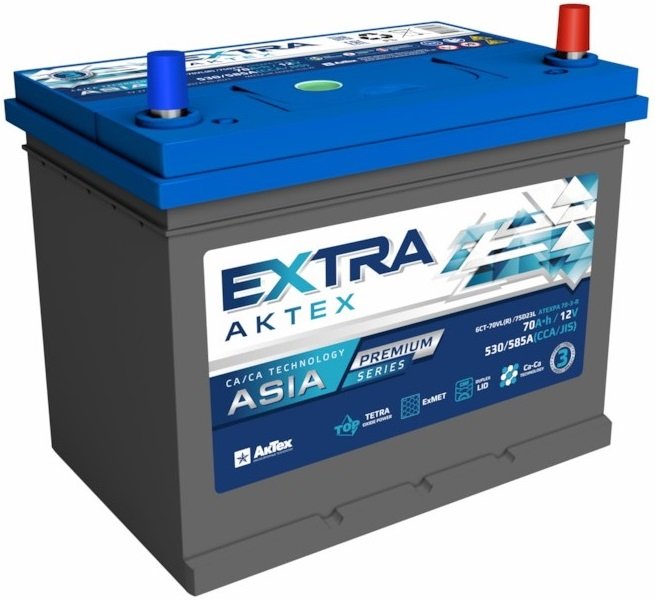 

Автомобильный аккумулятор АкТех Extra Premium Asia R+ (70 А·ч)