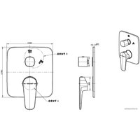 Смеситель без скрытого механизма Bravat Source PB8173218BW-2-ENG