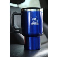 Термокружка Экспедиция с подогревом от прикуривателя 0.45L (синий)