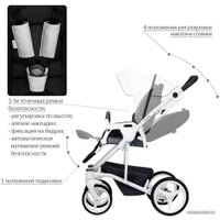 Универсальная коляска BEBETTO Torino (2 в 1, 01, белая рама)