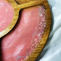 Менажница Wood_N_Sea Розовый кварц с натуральными камнями