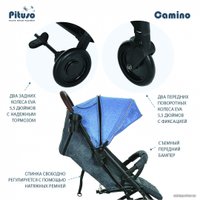 Коляска прогулочная «книга» Pituso Camino (черный/джинс)