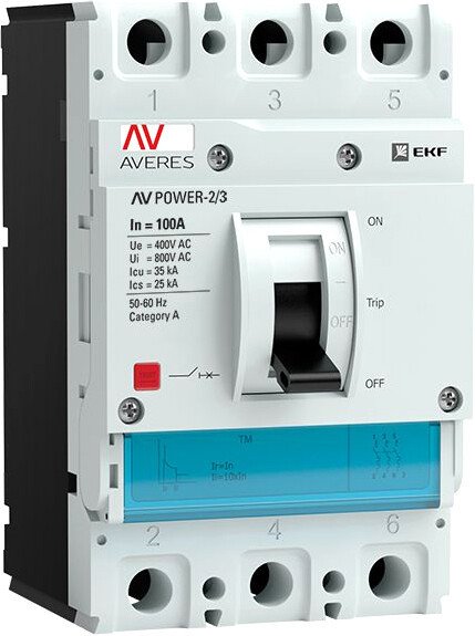 

Выключатель автоматический EKF Averes Power-23 3P 100А 35кА AV TR mccb-23-100-TR-av