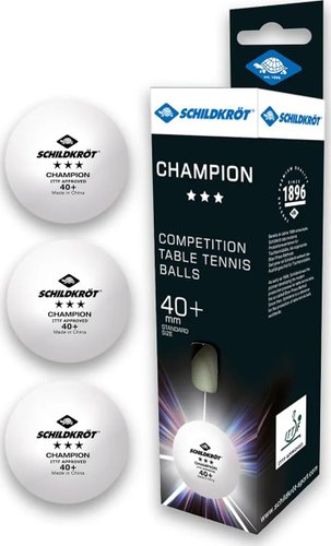 Мяч для настольного тенниса Donic-Schildkrot Champion ITTF Poly 40+ 3-Star 608540