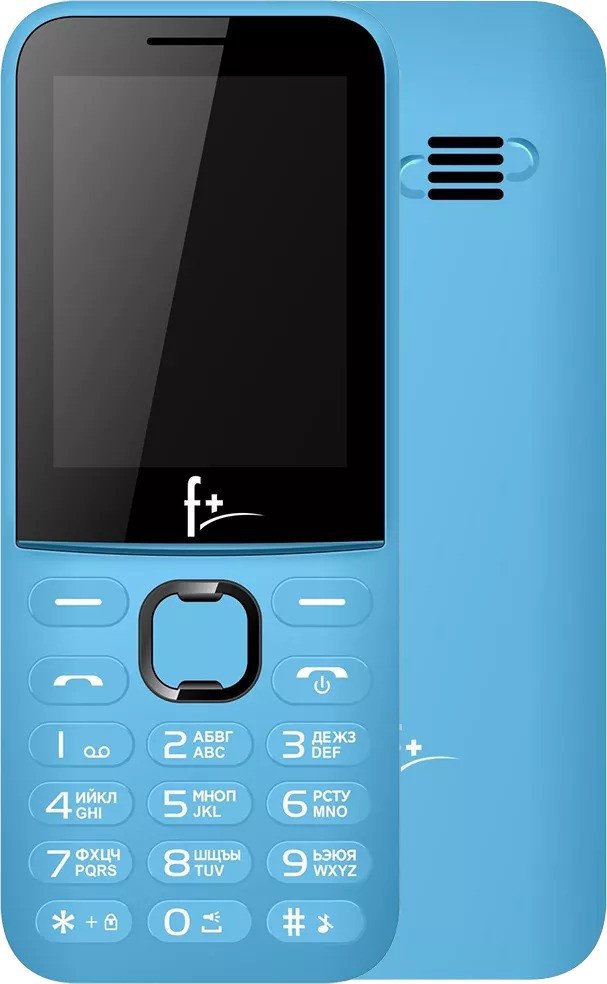 Кнопочный телефон F+ F240L (голубой)