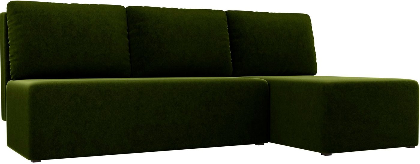 

Угловой диван Mio Tesoro Берген правый (микровельвет, зеленый)