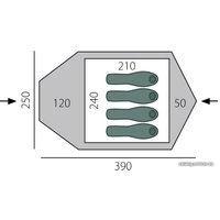 Треккинговая палатка BTrace Canio 4